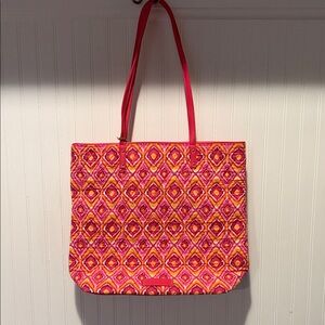 Vera Bradley Pink & Yellow Diamond Print Tote